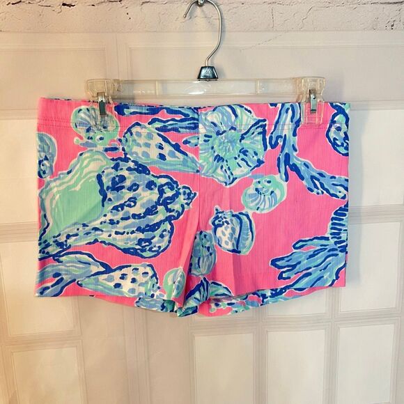 Lilly Pulitzer nwt little Liza girls shorts in pink pout size 14 - Picture 2 of 8